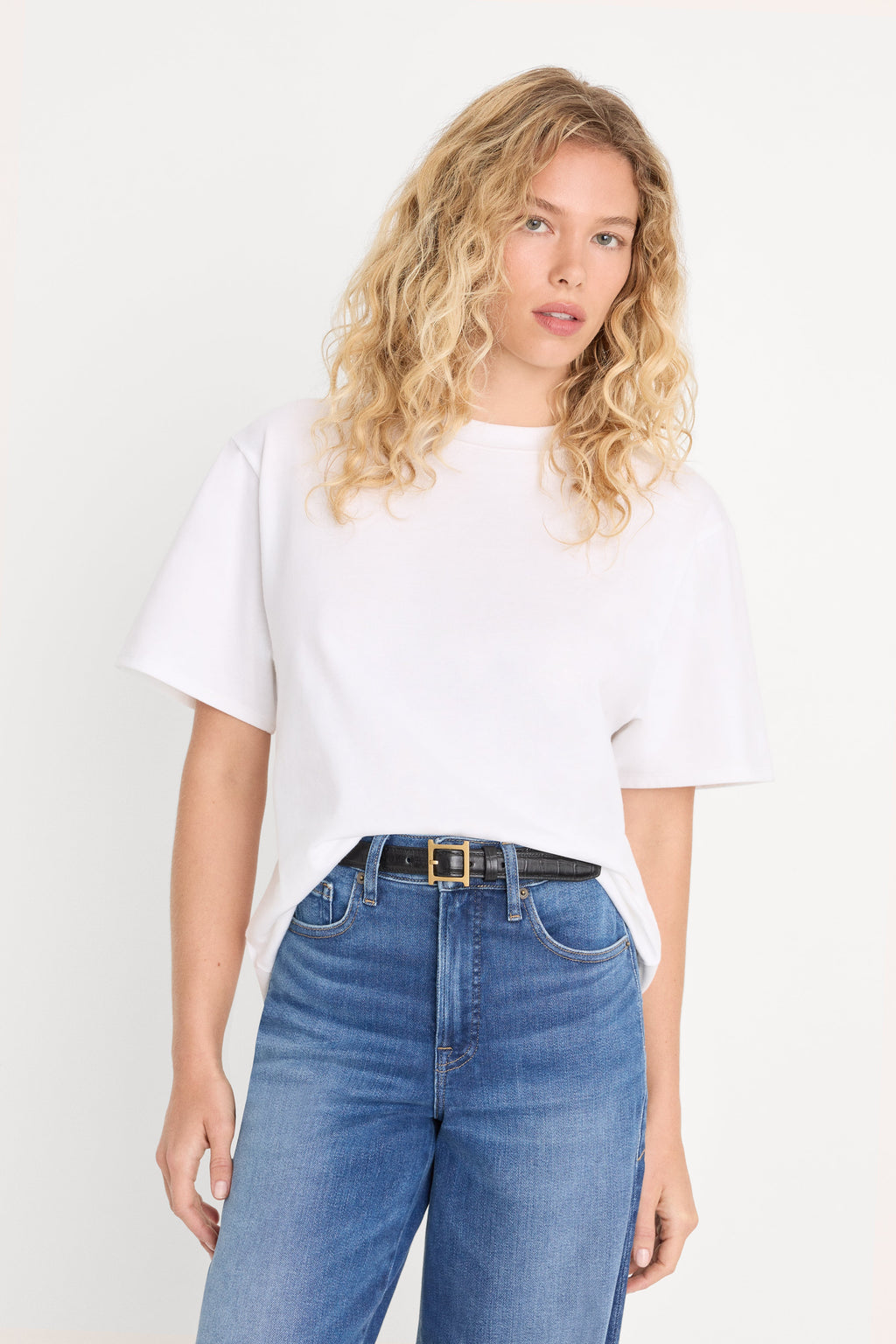 Luxury THE OVERSIZED TEE WHITE001