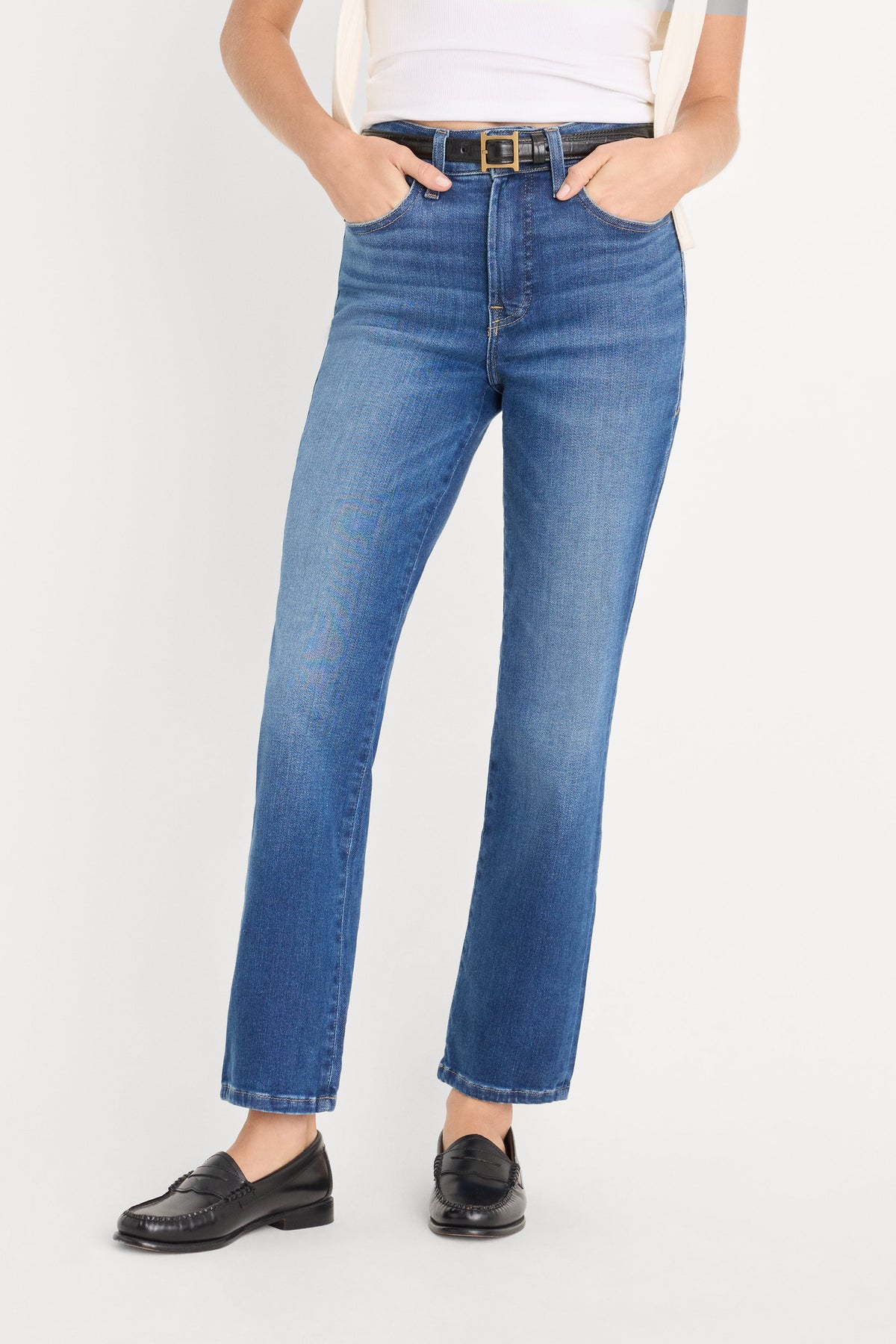 Luxury SOFT TECH GOOD LEGS STRAIGHT JEANS INDIGO1233