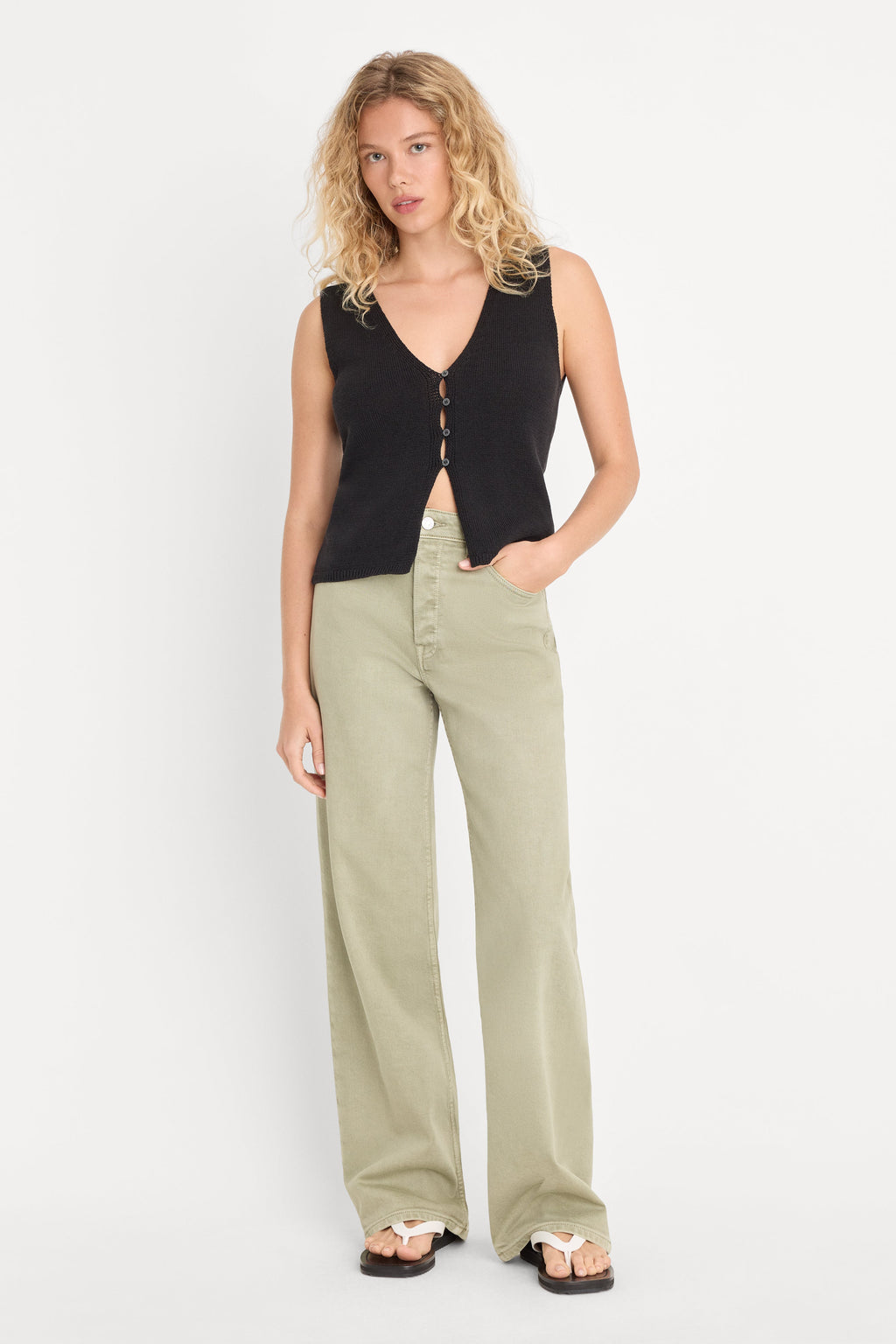 Luxury VINTAGE WIDE JEANS BEACHGRASS