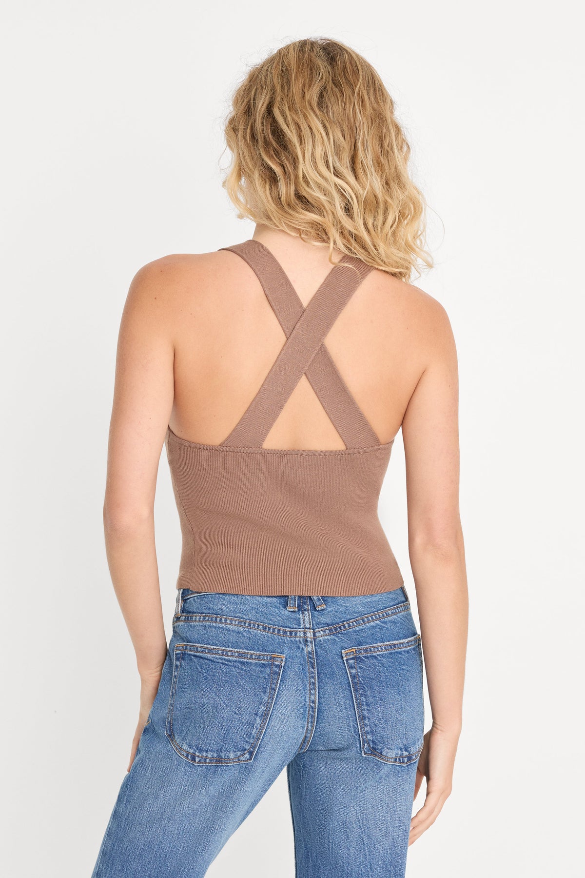 Luxury THE RIB STRAPPY TANK HEARTH