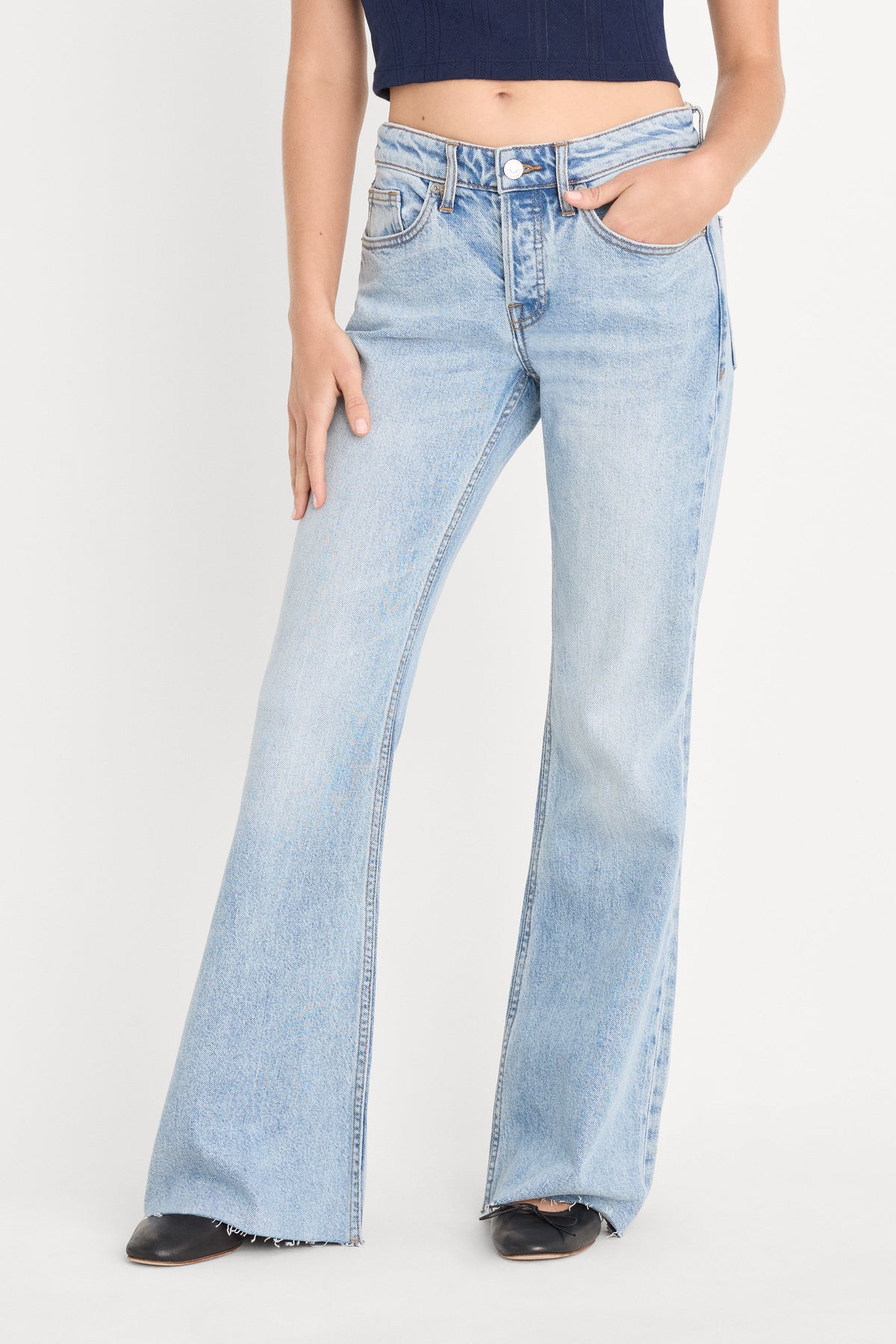 Luxury VINTAGE LOW RELAXED FLARE JEANS INDIGO1288