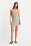 Luxury THE STRUCTURED LINEN MINI DRESS MOSSWELL