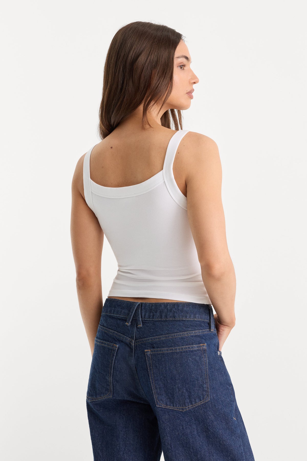 Luxury THE RINGER TANK WHITE001