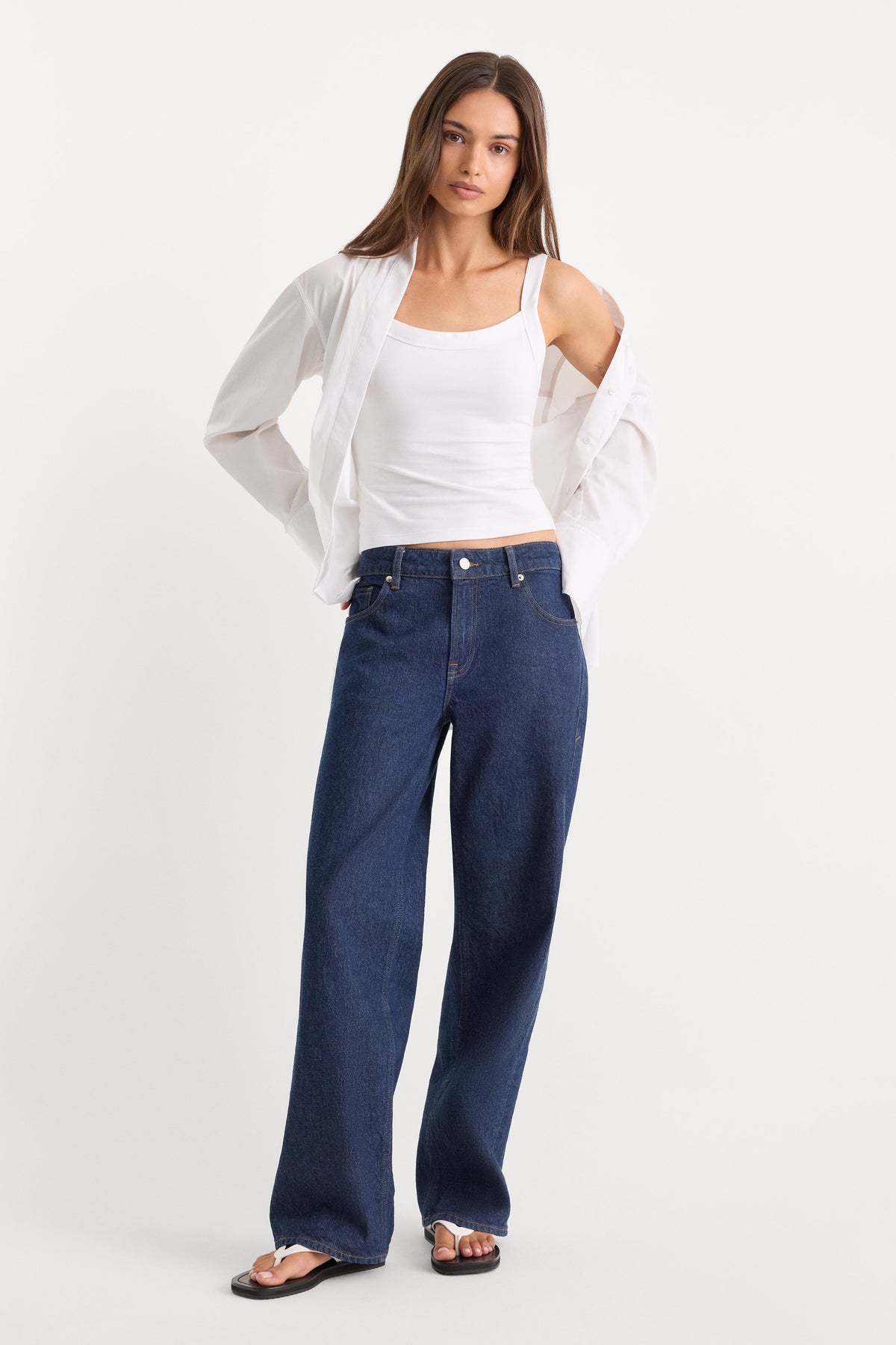 Luxury LOW RELAXED STRAIGHT JEANS RINSE