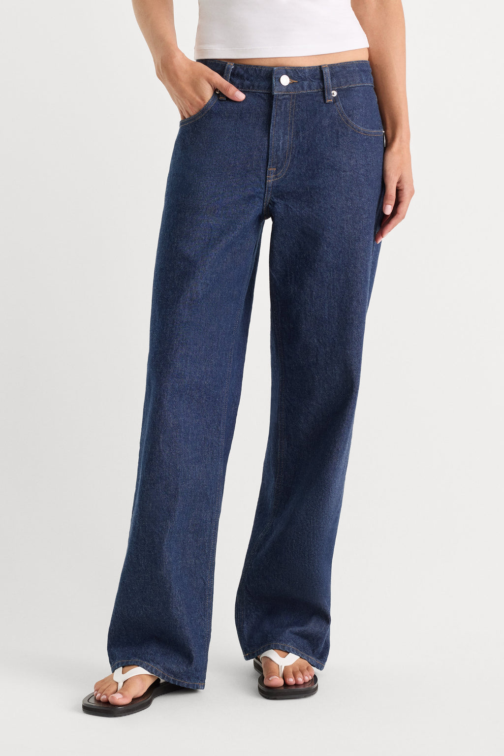 Luxury LOW RELAXED STRAIGHT JEANS RINSE