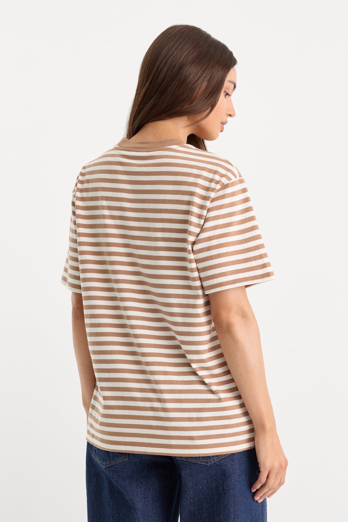 Luxury THE OVERSIZED TEE CLEAN STRIPE HEARTH