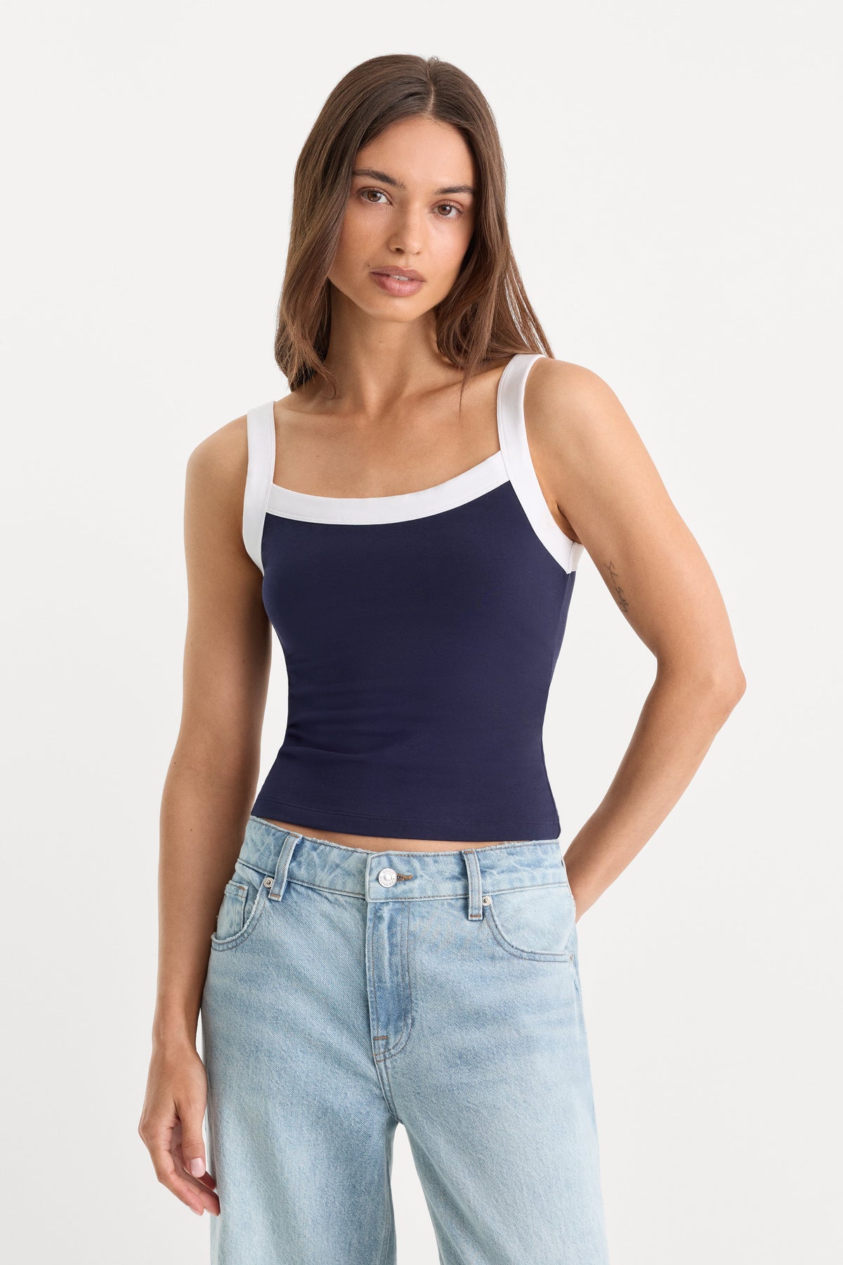 Luxury THE RINGER TANK HORIZON INK