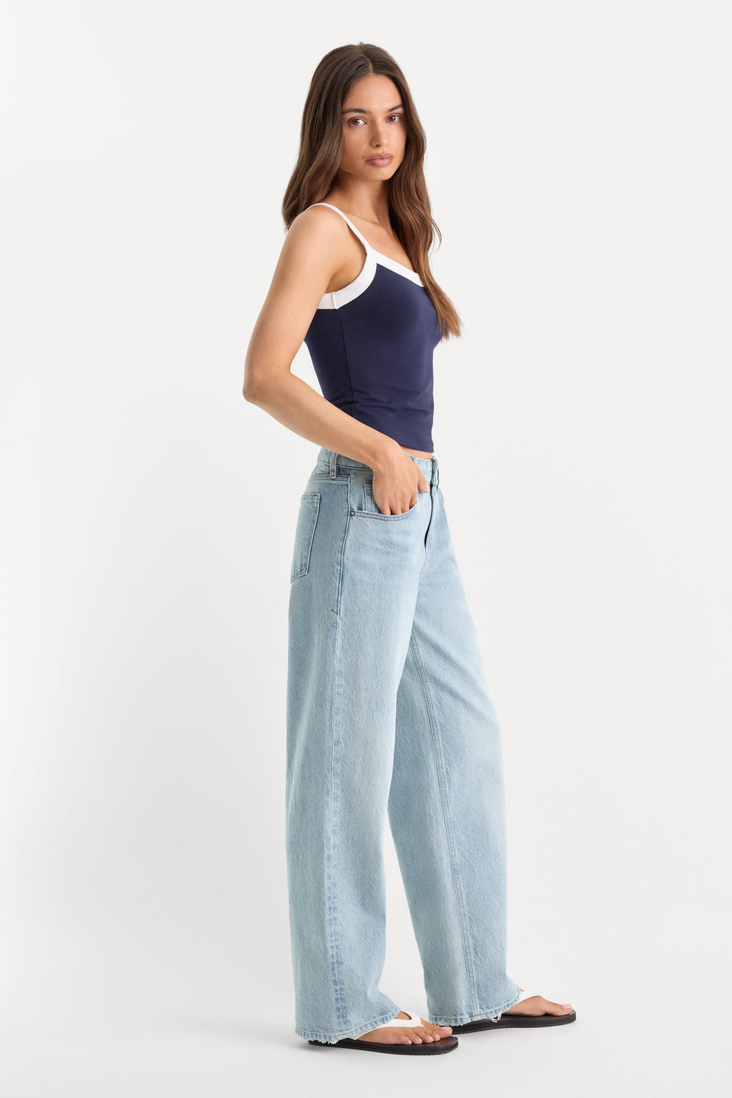 Luxury LOW RELAXED STRAIGHT JEANS INDIGO1220