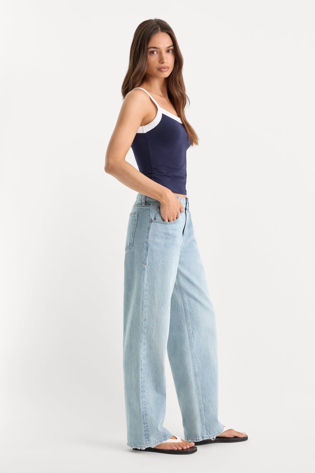 Luxury LOW RELAXED STRAIGHT JEANS INDIGO1220