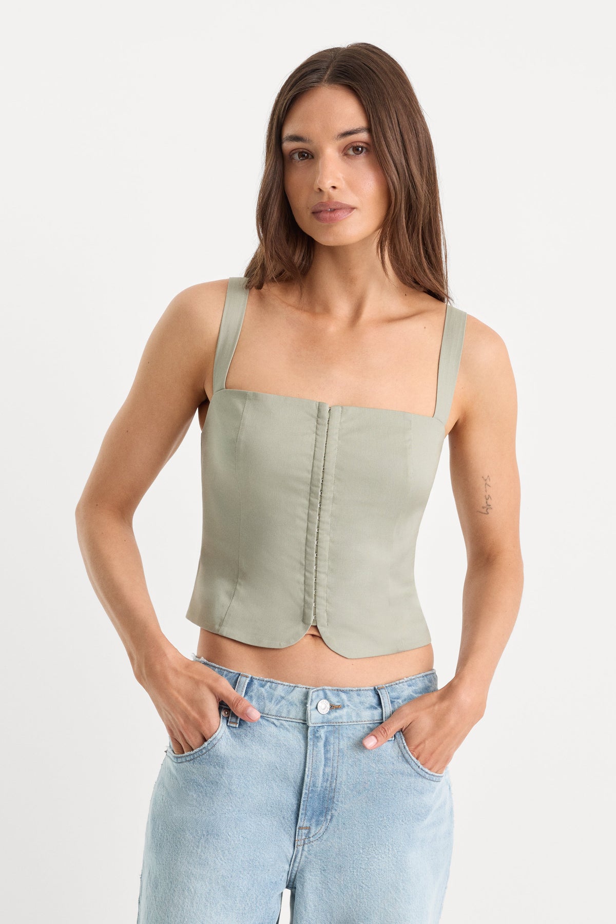 Luxury THE LINEN CORSET MOSSWELL