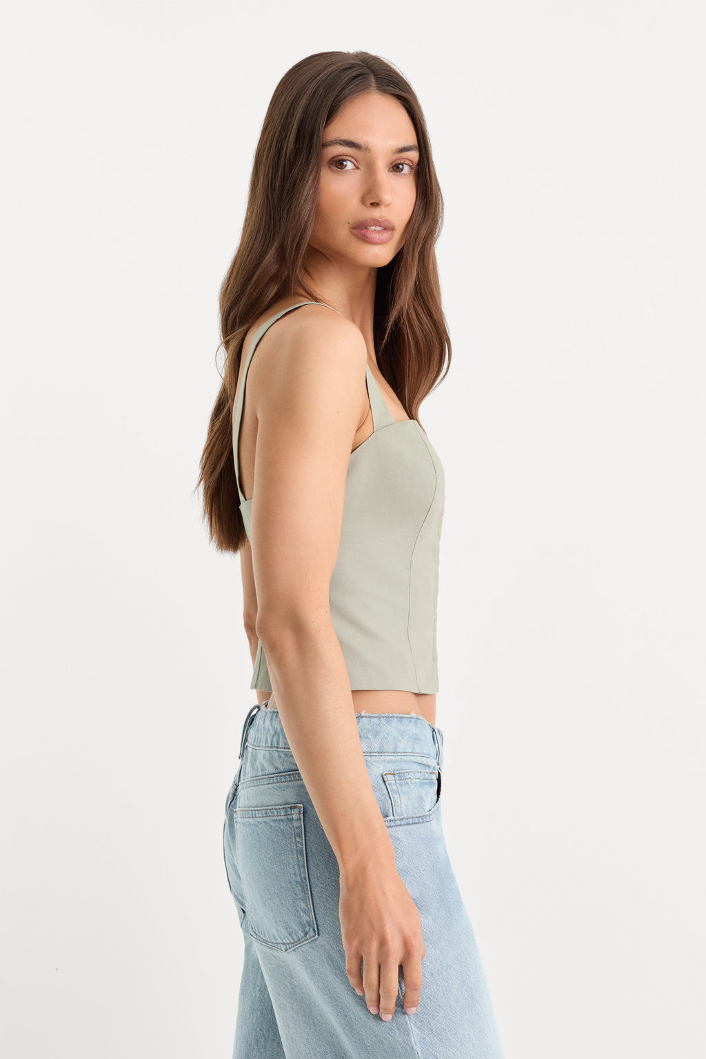 Luxury THE LINEN CORSET MOSSWELL