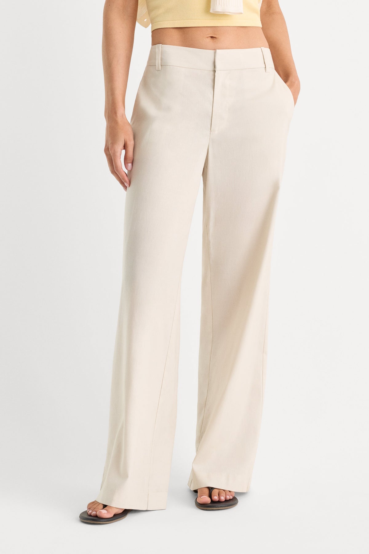 Luxury THE WIDE LEG LINEN TROUSER LINO