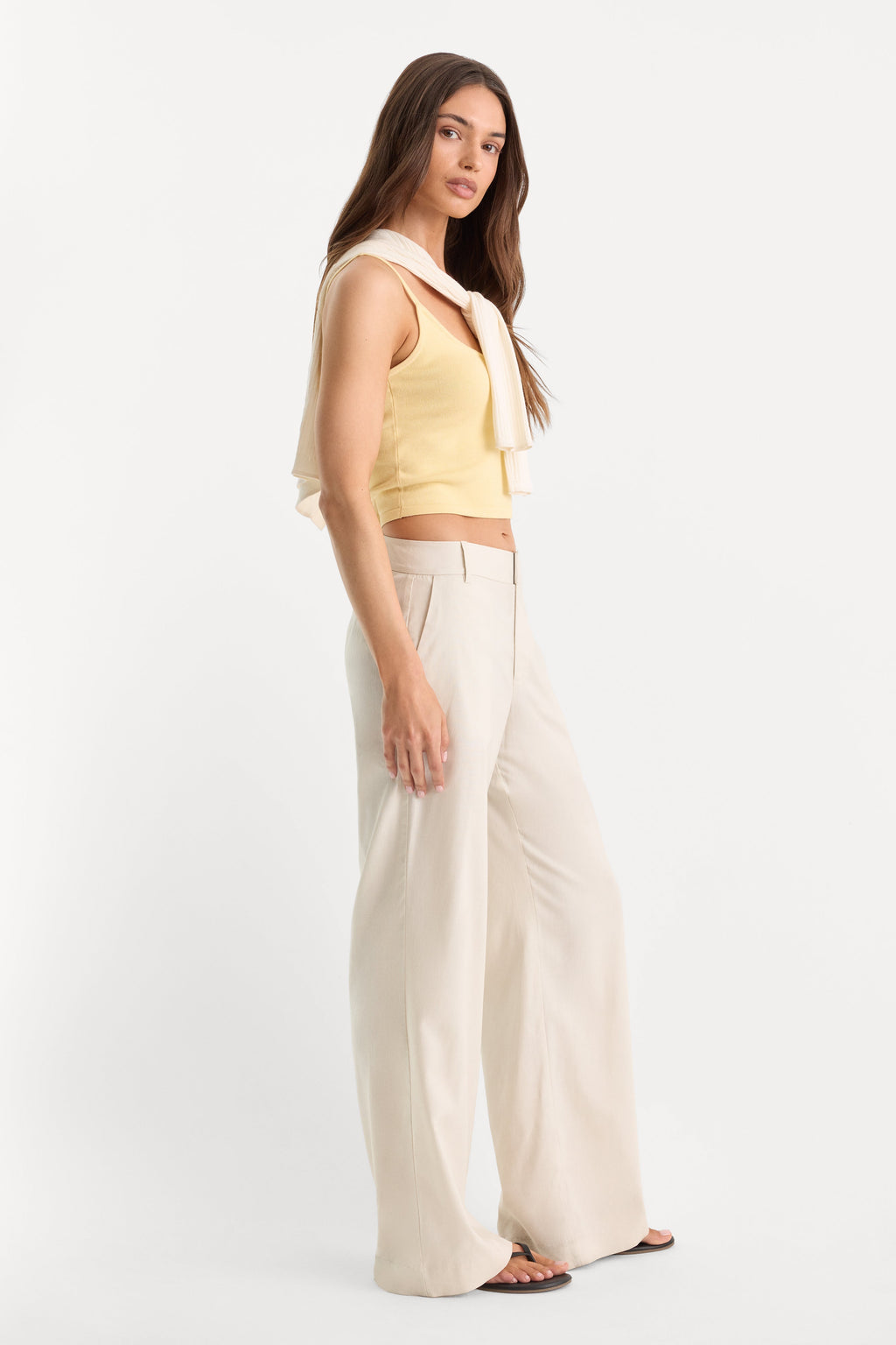 Luxury THE WIDE LEG LINEN TROUSER LINO