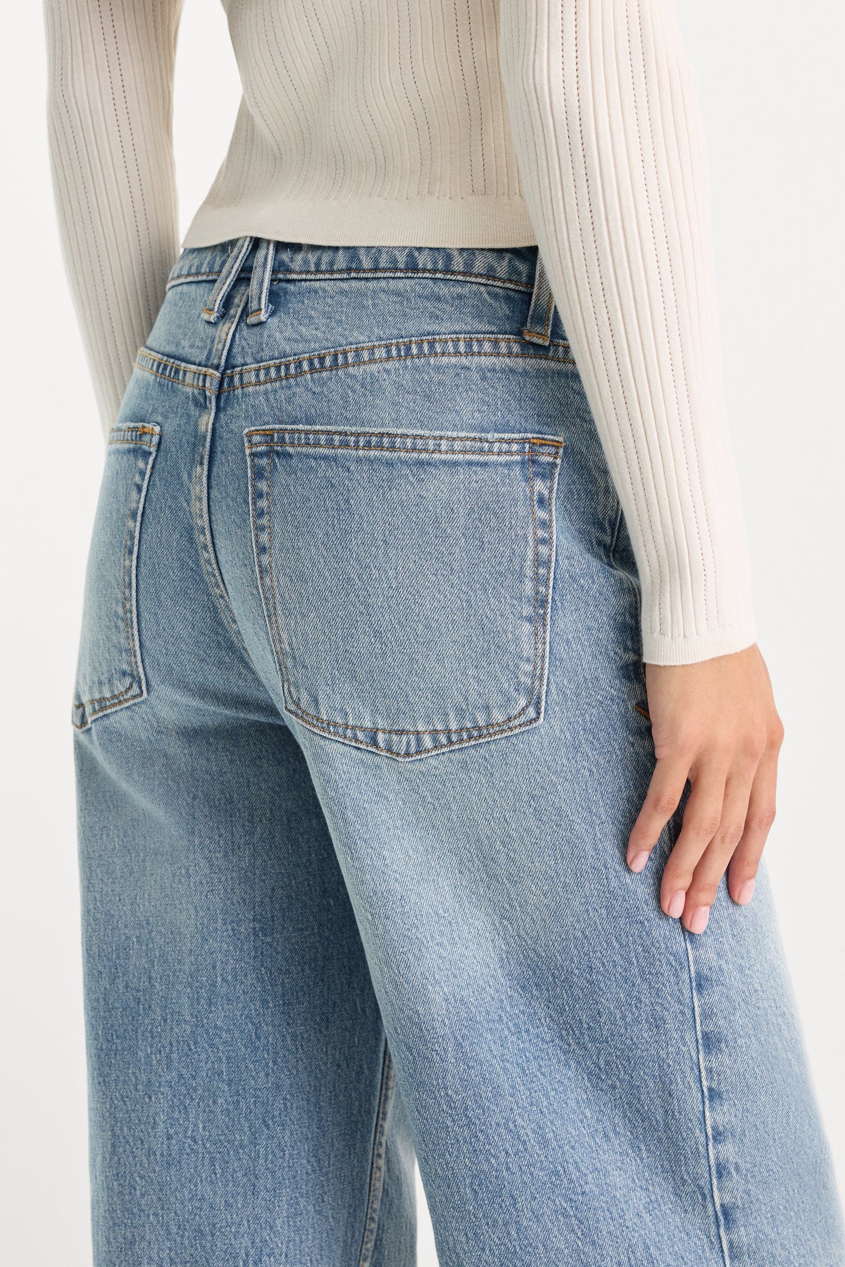 Luxury VINTAGE WIDE JEANS INDIGO1242