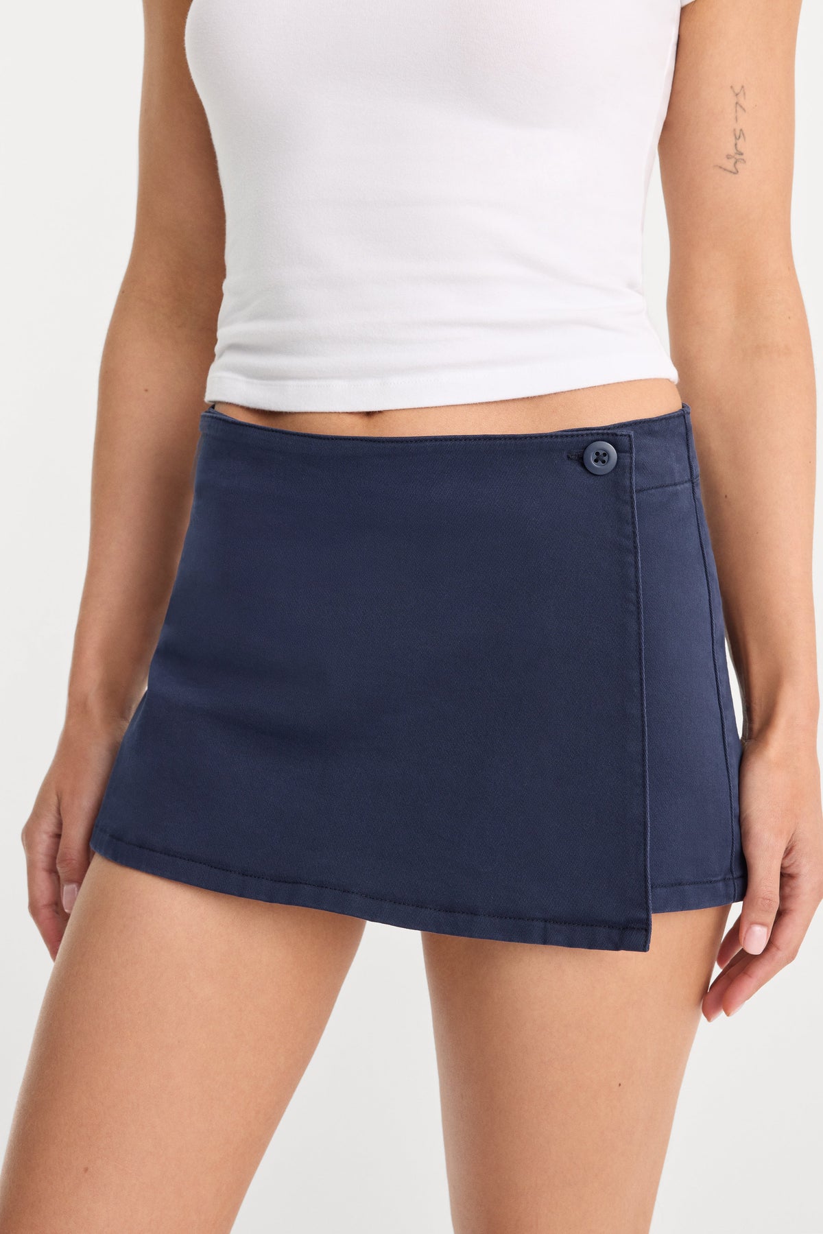 Luxury THE WRAPPED SKORT HORIZON INK