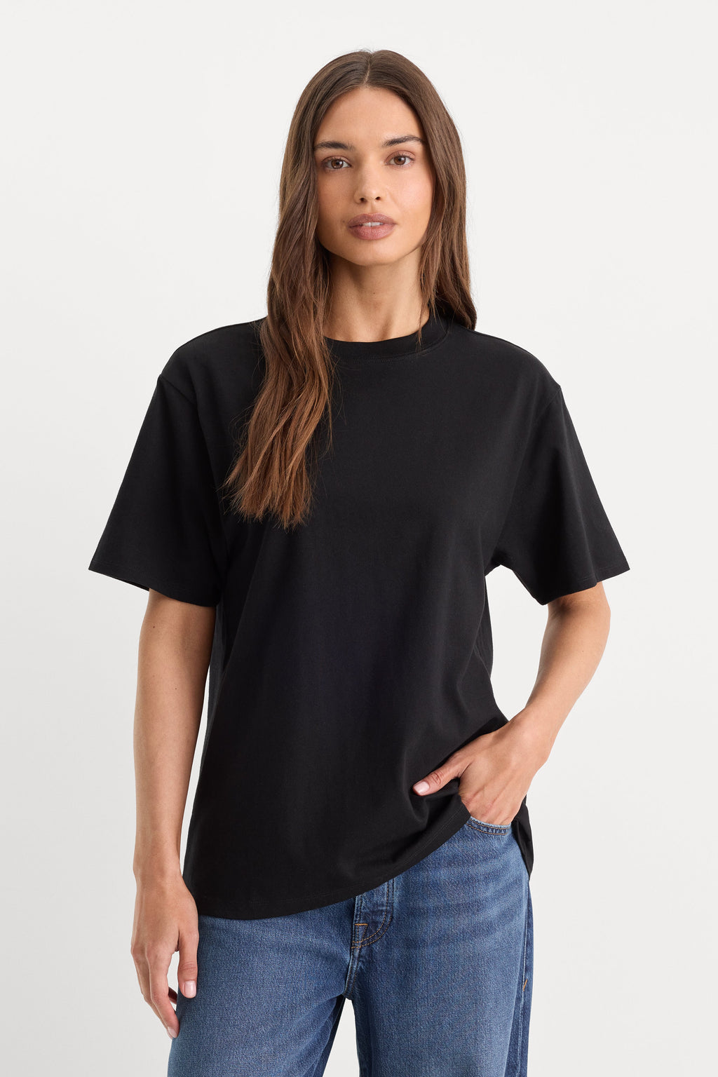 Luxury THE OVERSIZED TEE BLACK001