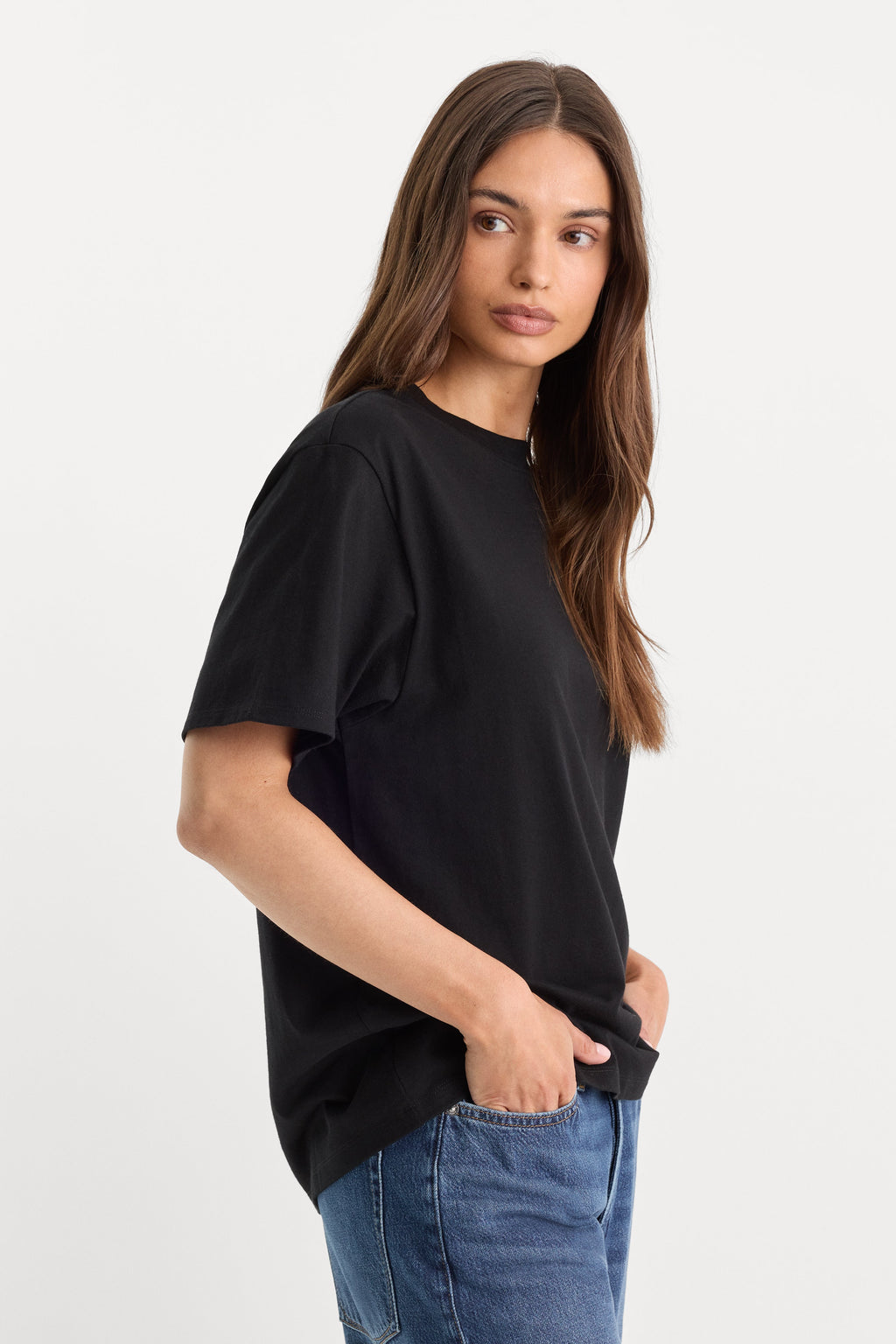 Luxury THE OVERSIZED TEE BLACK001
