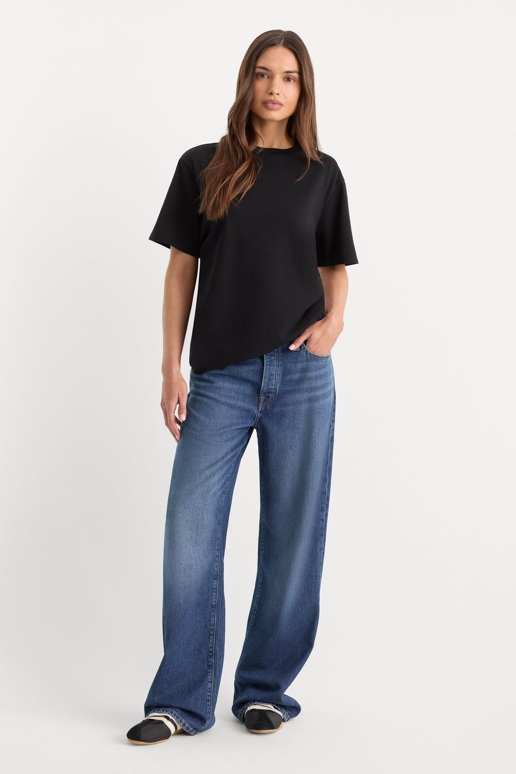 Luxury THE OVERSIZED TEE BLACK001