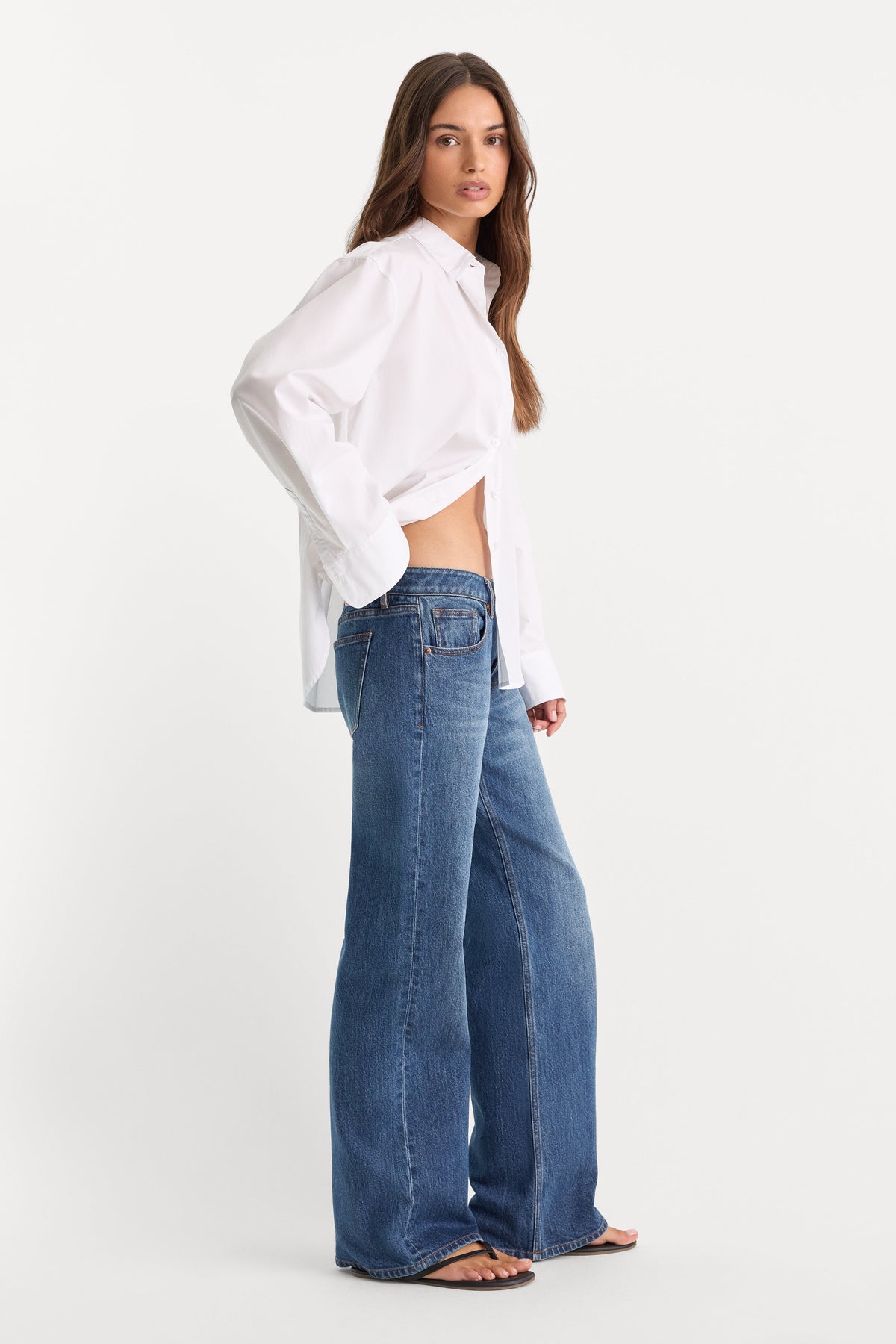 Luxury VINTAGE LOW LOOSE JEANS INDIGO1291
