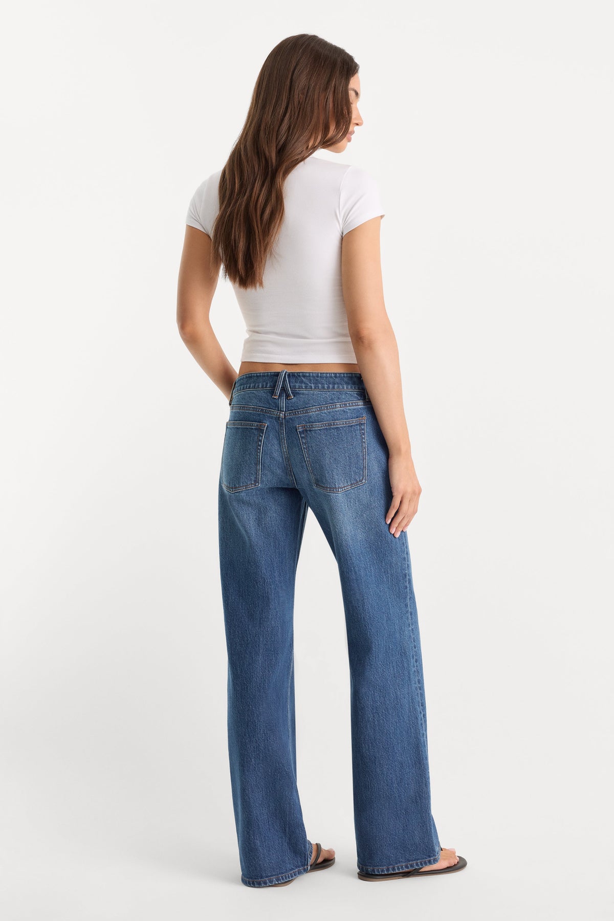 Luxury VINTAGE LOW LOOSE JEANS INDIGO1291