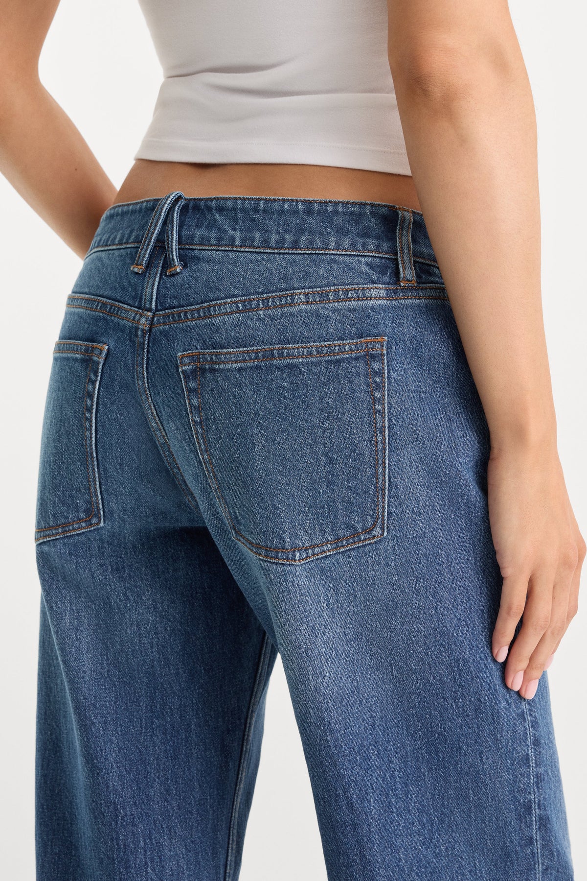Luxury VINTAGE LOW LOOSE JEANS INDIGO1291