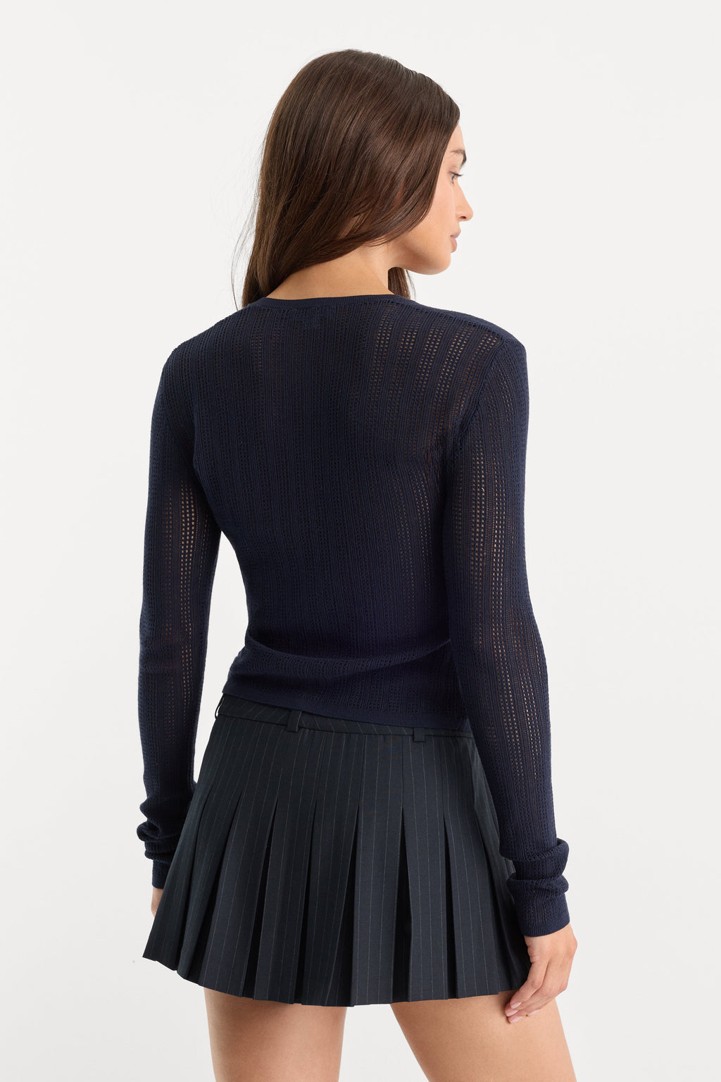 Luxury THE OPEN KNIT CARDIGAN MIDNIGHT BLUE