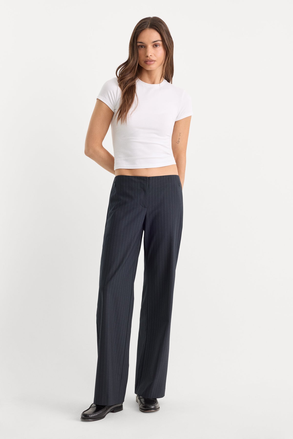 Luxury THE LOW RISE TROUSER ROYAL STRIPE
