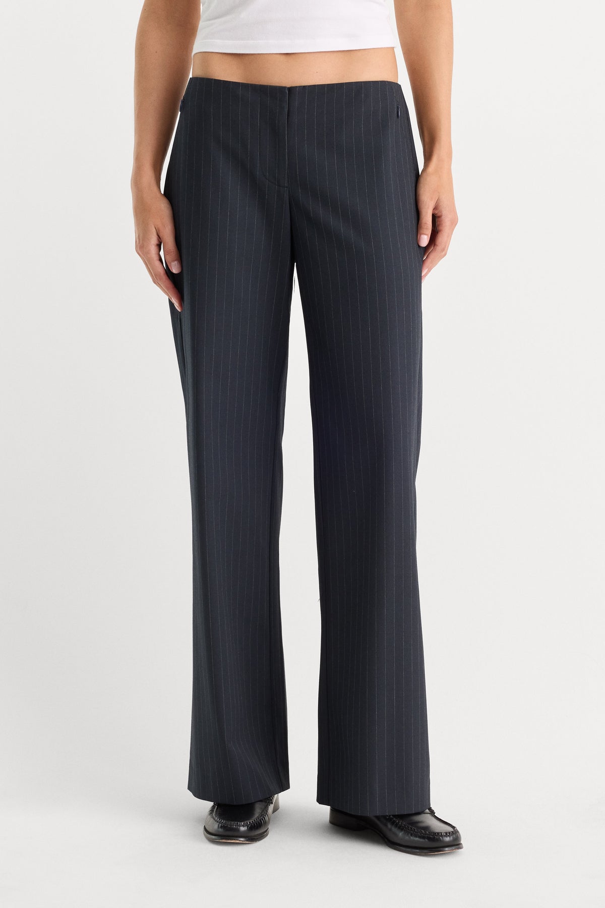 Luxury THE LOW RISE TROUSER ROYAL STRIPE