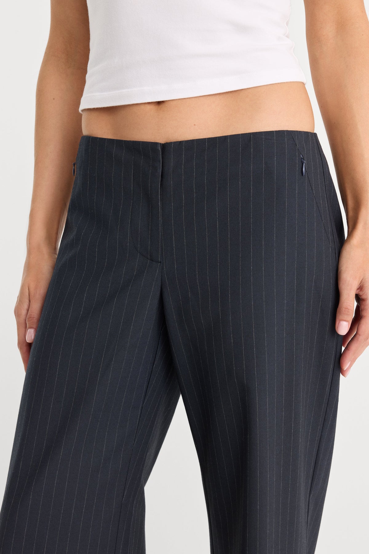 Luxury THE LOW RISE TROUSER ROYAL STRIPE