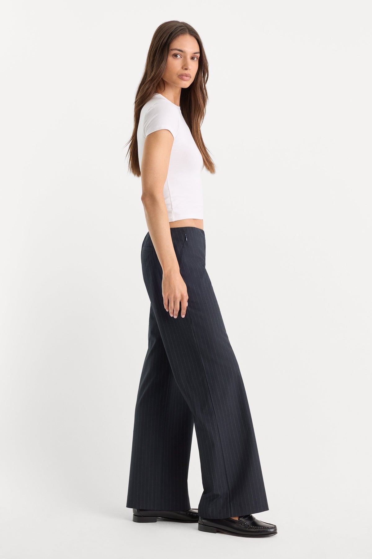 Luxury THE LOW RISE TROUSER ROYAL STRIPE