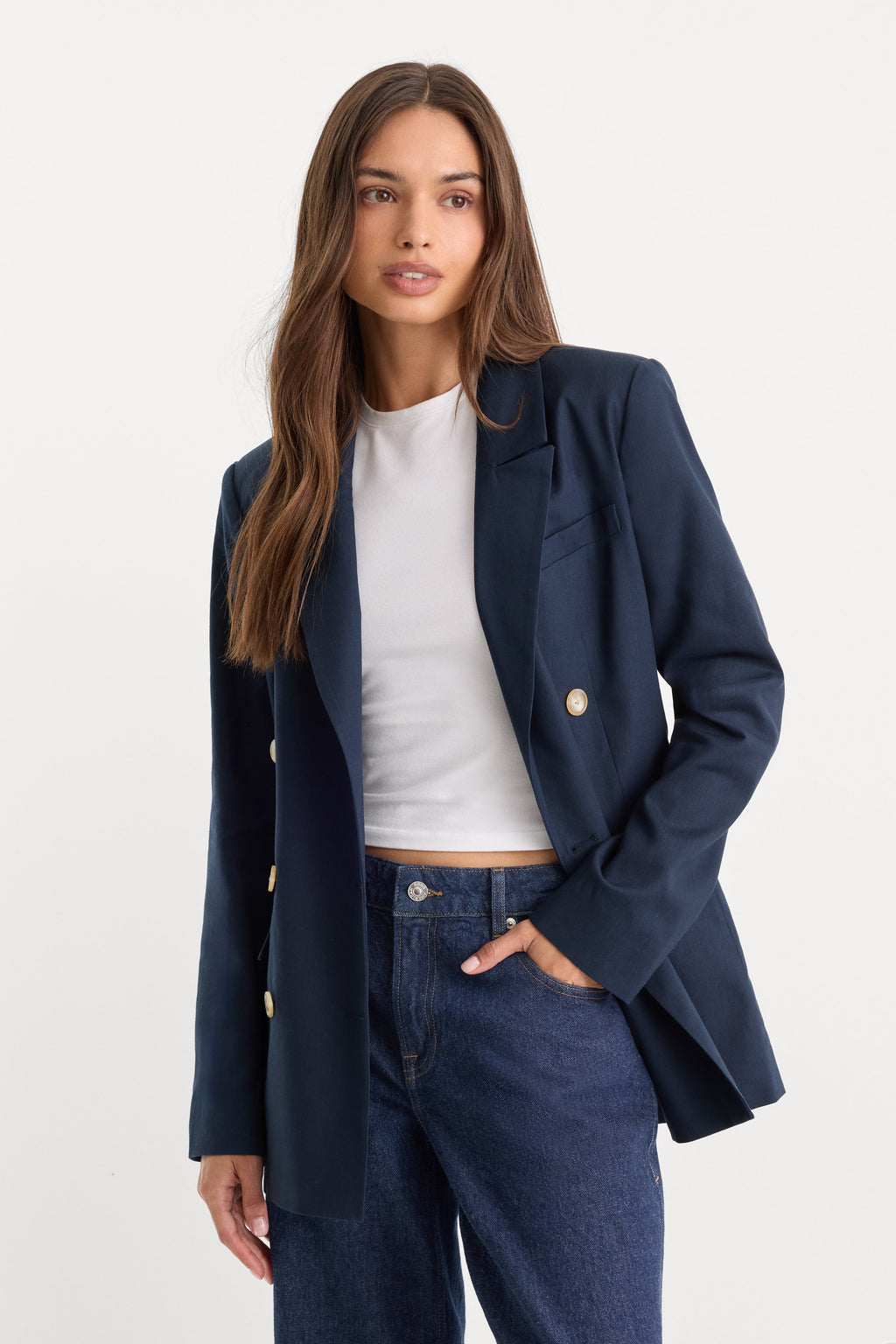 Luxury THE DOUBLE BREASTED BLAZER HORIZON INK