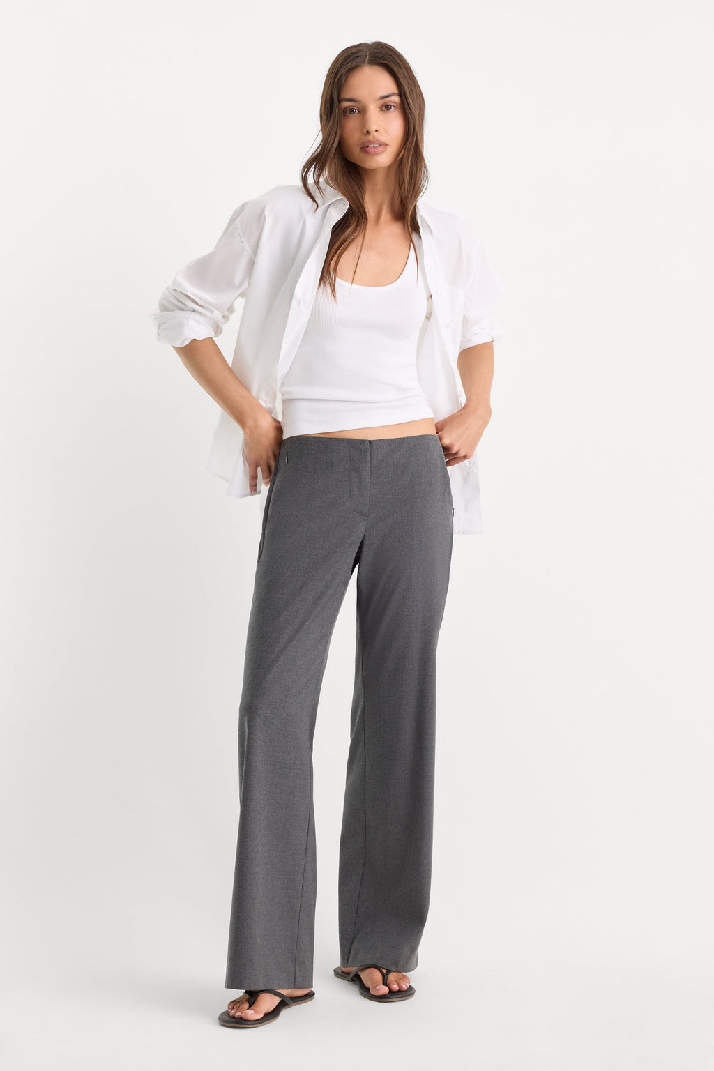 Luxury THE LOW RISE TROUSER ASH