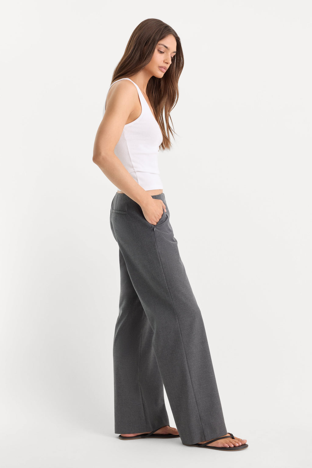 Luxury THE LOW RISE TROUSER ASH