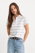 Luxury THE EASY POLO SUMMER STRIPE GREY
