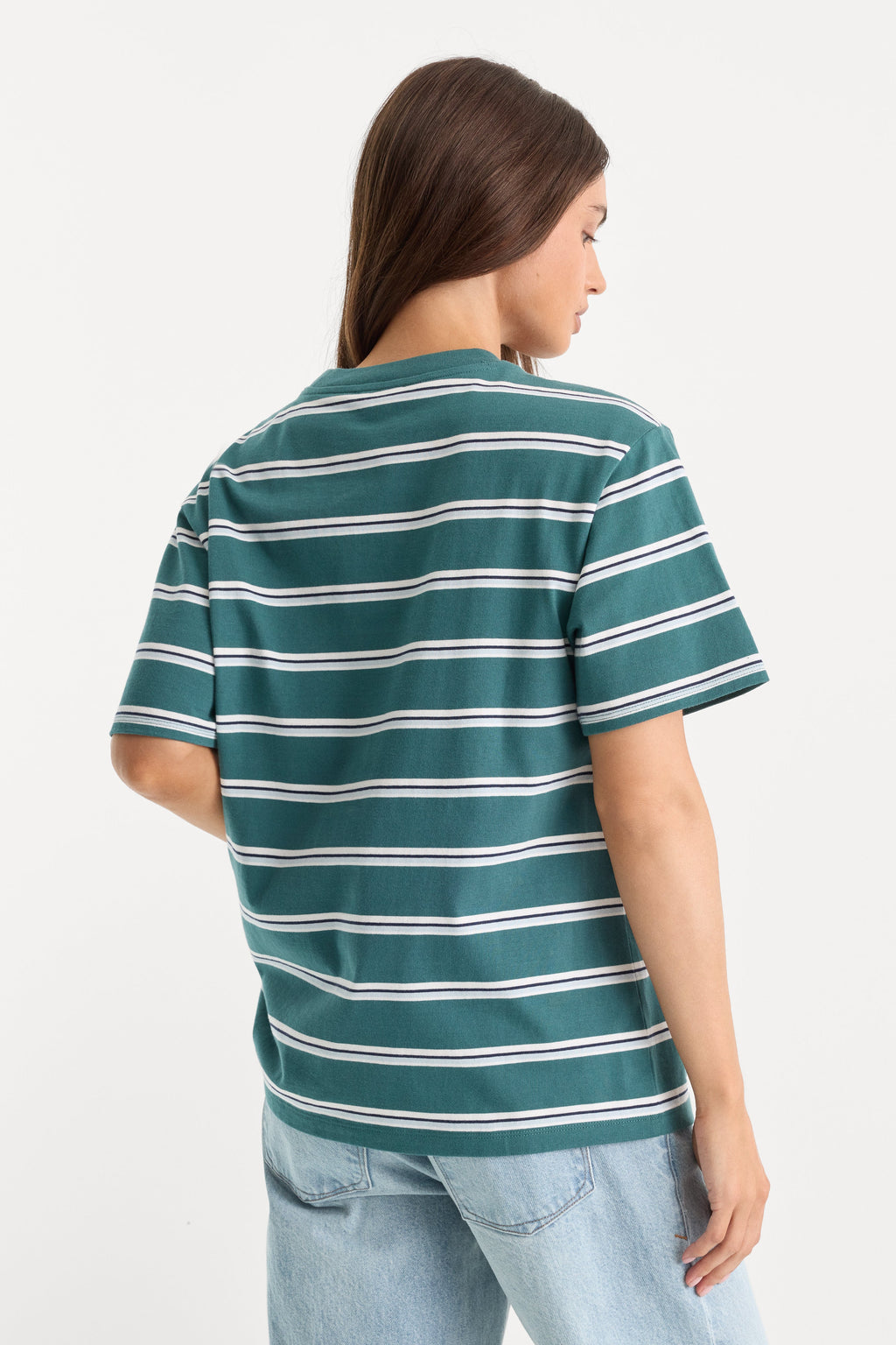 Luxury THE OVERSIZED TEE HARBOR STRIPE DEEP TEAL
