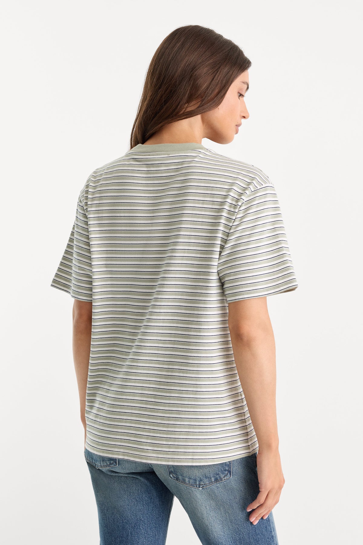 Luxury THE OVERSIZED TEE CLASSIC STRIPE MOSSWELL