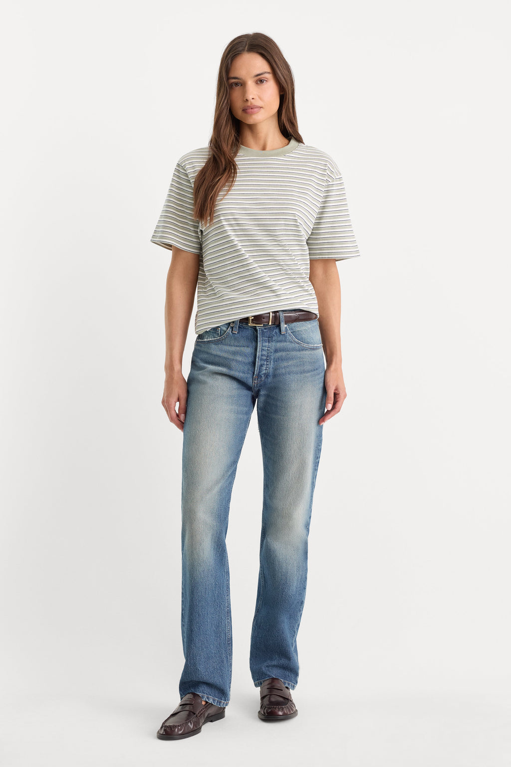 Luxury THE OVERSIZED TEE CLASSIC STRIPE MOSSWELL
