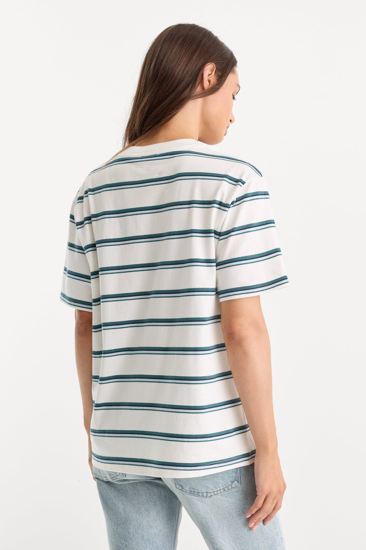 Luxury THE OVERSIZED TEE HARBOR STRIPE CLOUD WHITE