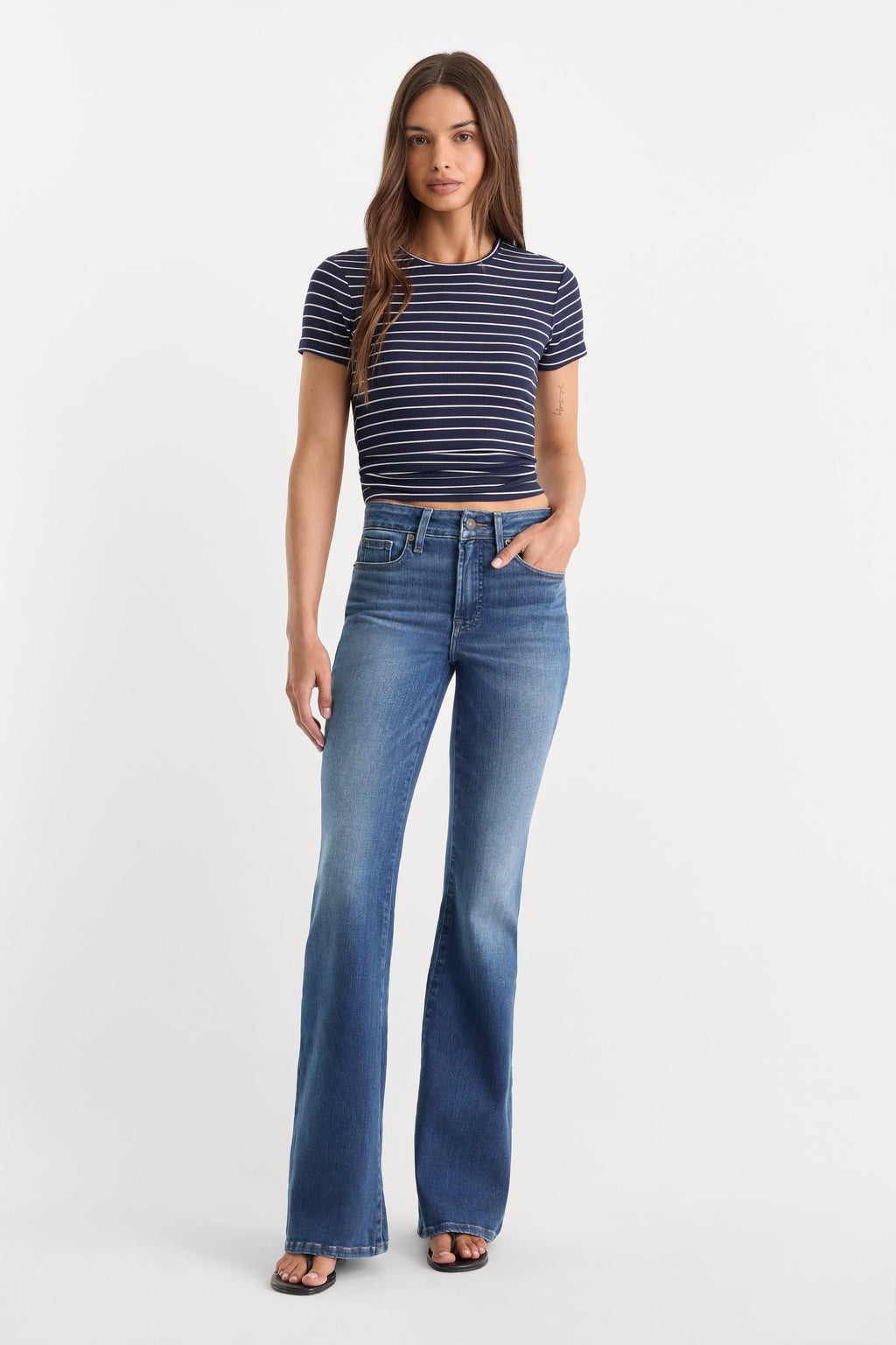 Luxury SOFT TECH GOOD LEGS FLARE JEANS INDIGO1233