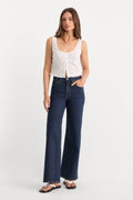 Luxury GOOD WAIST PALAZZO ANKLE JEANS INDIGO1231