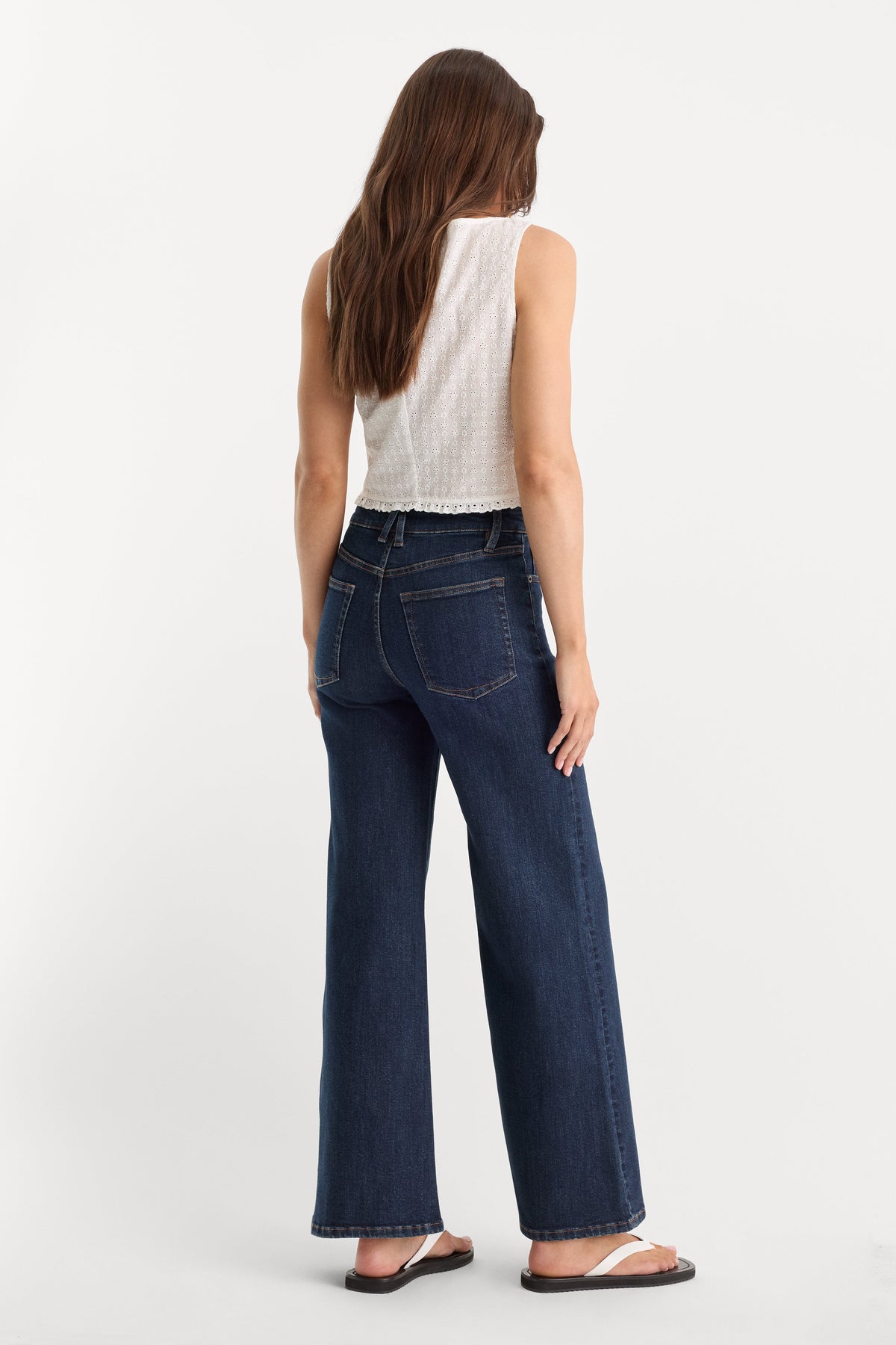 Luxury GOOD WAIST PALAZZO ANKLE JEANS INDIGO1231