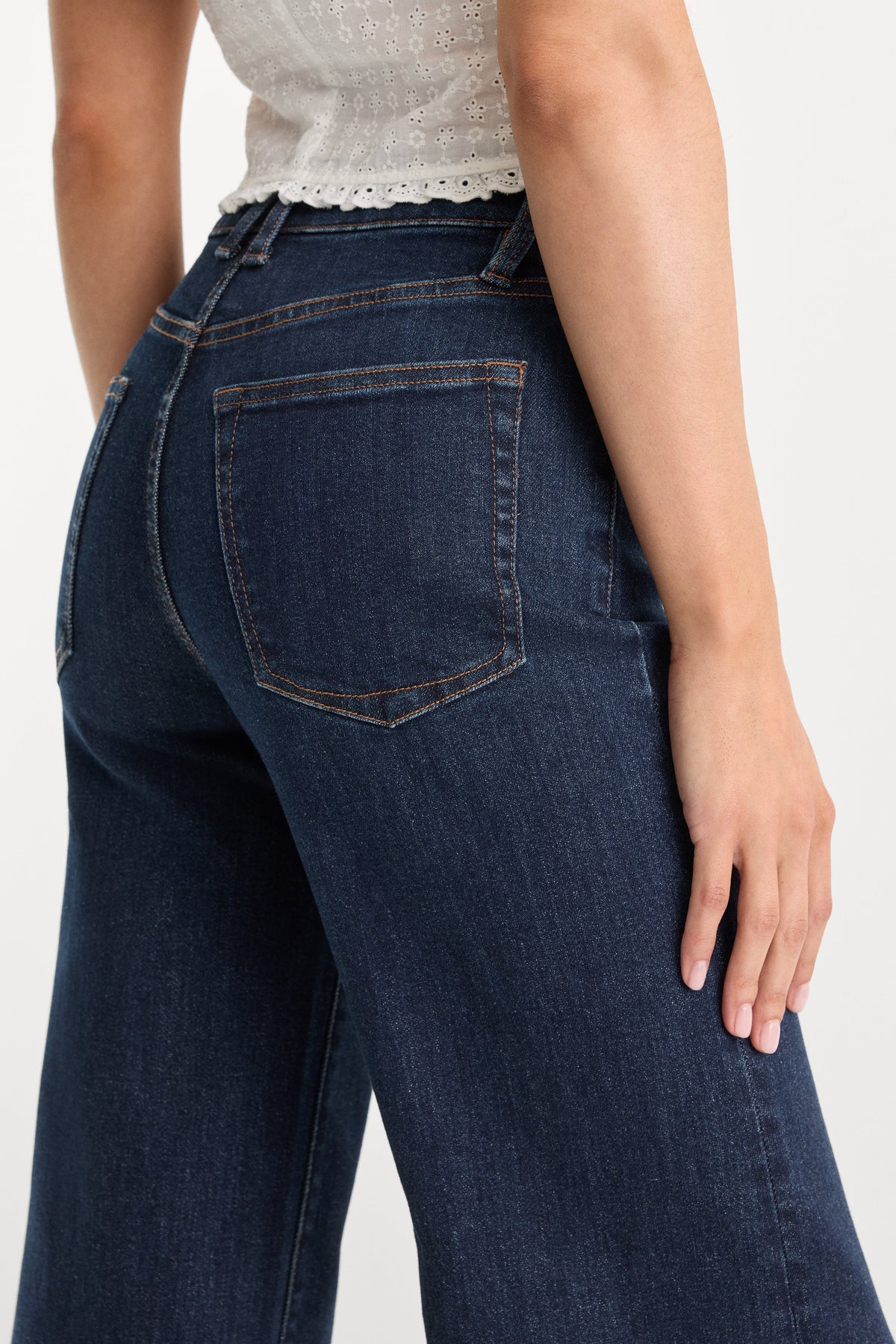 Luxury GOOD WAIST PALAZZO ANKLE JEANS INDIGO1231