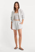 Luxury THE FLEECE SHORT HEATHER GREY