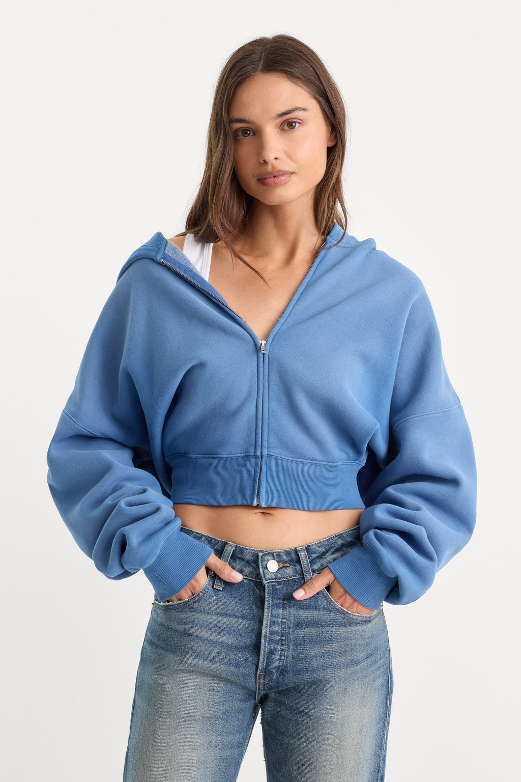 Luxury THE ZIP UP SWEATSHIRT BLUE DRIFT