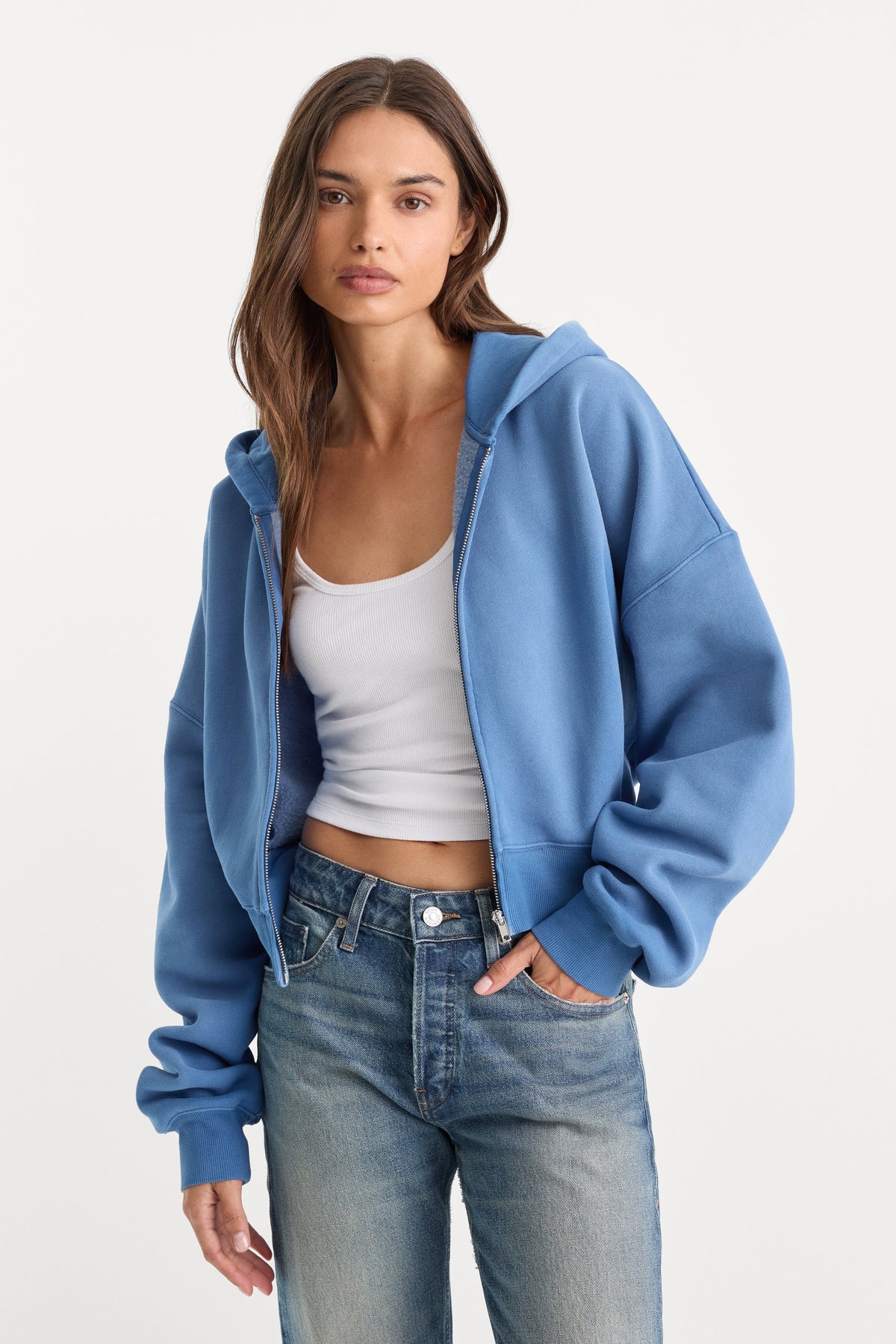 Luxury THE ZIP UP SWEATSHIRT BLUE DRIFT