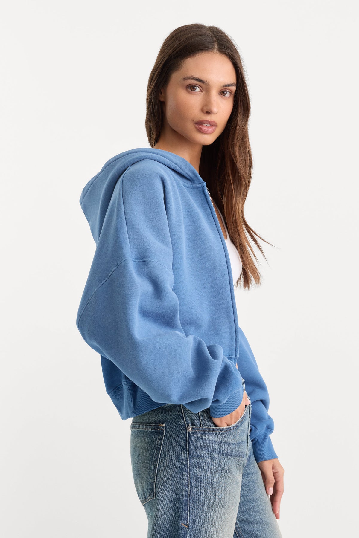 Luxury THE ZIP UP SWEATSHIRT BLUE DRIFT