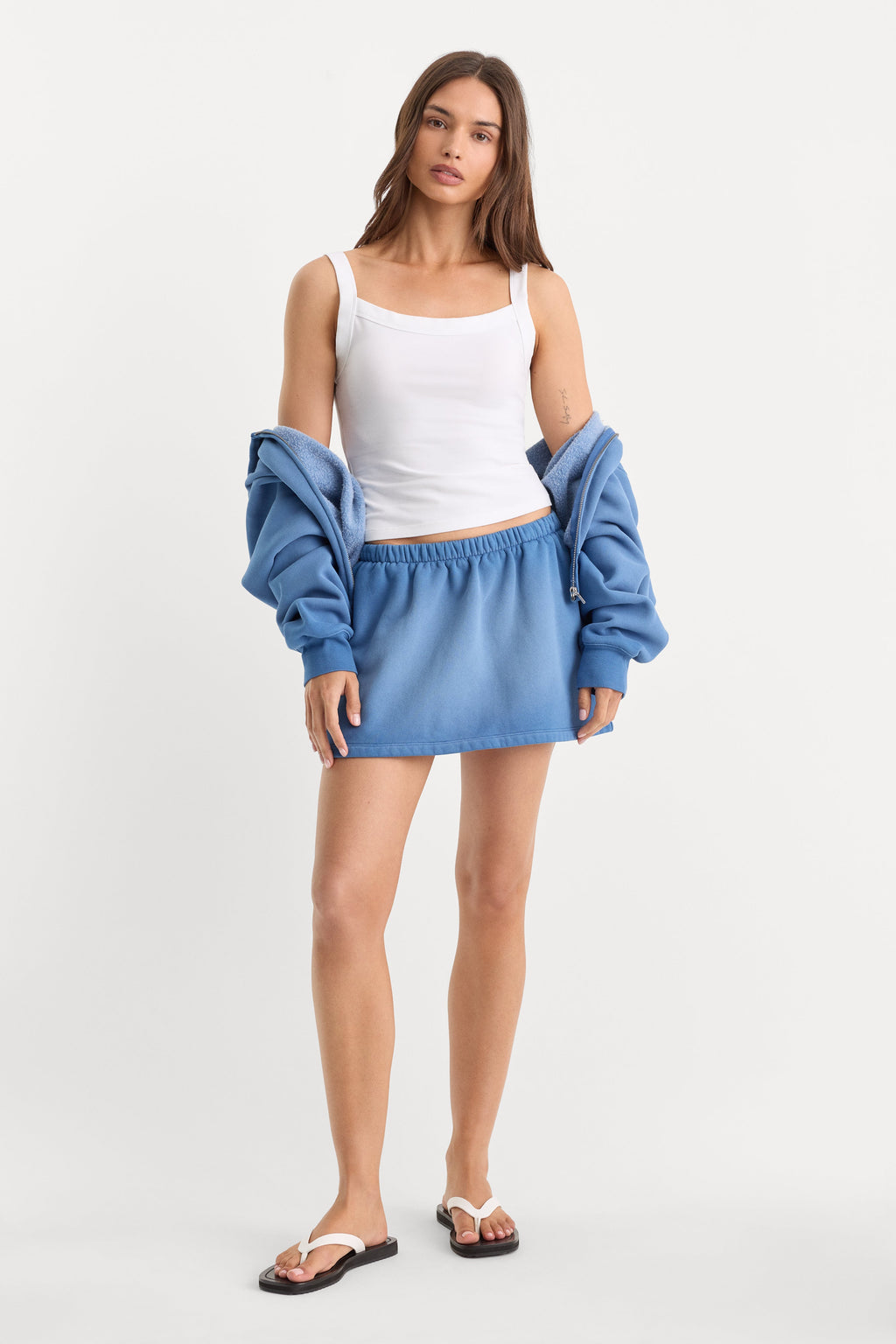 Luxury THE FLEECE SKORT BLUE DRIFT