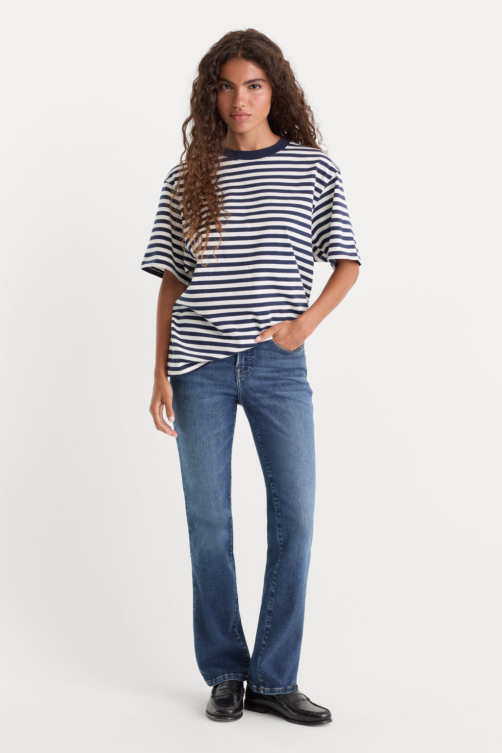Luxury GOOD PETITE STRAIGHT JEANS INDIGO1230