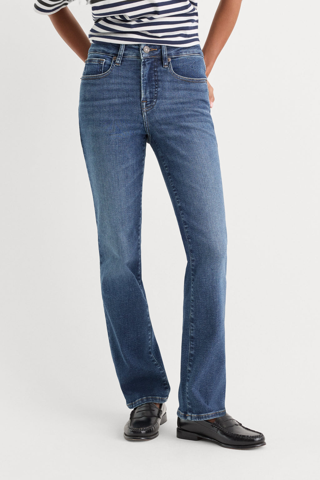 Luxury GOOD PETITE STRAIGHT JEANS INDIGO1230