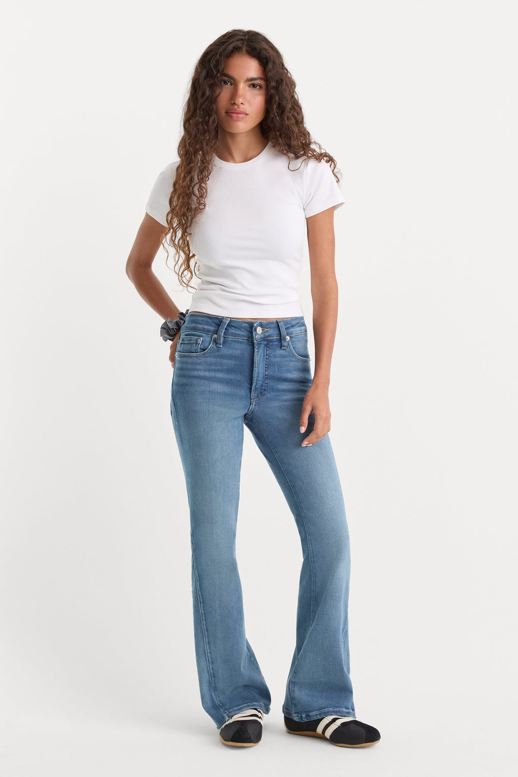 Luxury SOFT TECH GOOD PETITE BOOTCUT JEANS INDIGO1238